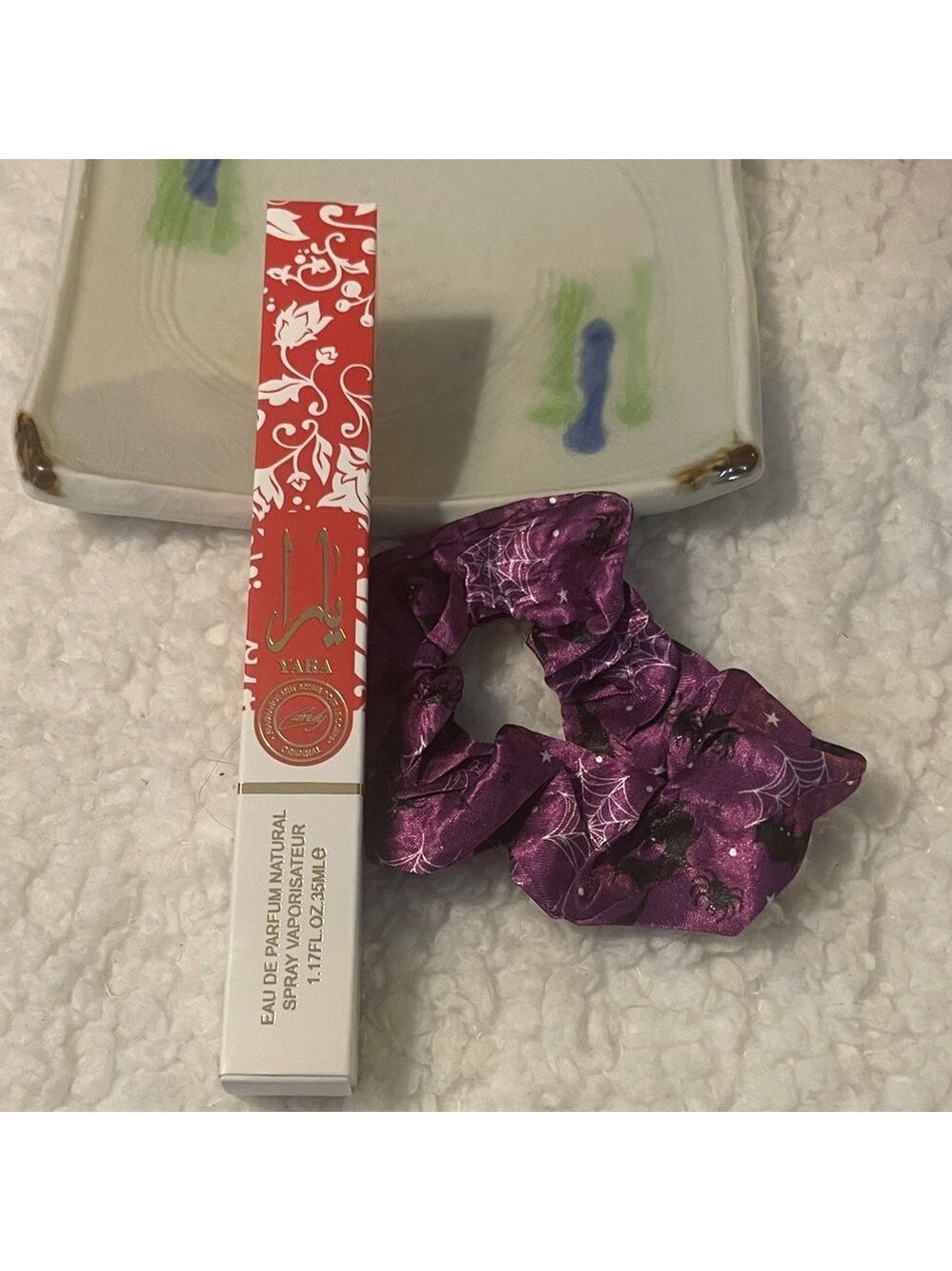 Yara Red and Purple Women's perfume with hair tie